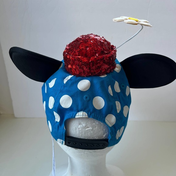 Disney Blue and Black Polka Dot Minnie Mouse Hat - Picture 4 of 10